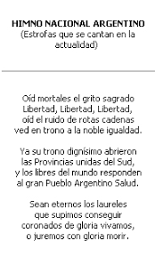 Oíd mortales el grito sagrado libertad, libertad, libertad, oíd el ruido de rotas cadenas ved en trono a la noble igualdad. Folklore Tradiciones