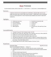 corporate trainer resume example