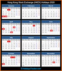 Hong Kong Stock Exchange Hkex Holidays 2020 Holidays Tracker