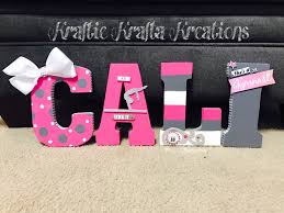 Gymnastics Custom Wooden Letters Wooden Letters Wooden Letters Decorated Painted Wood Letters