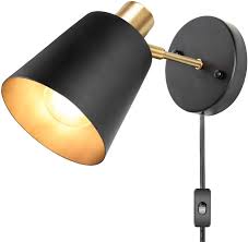 Plug in bedroom wall sconces. Plug In Wall Sconces Wall Mounted Lamps With Plug In Cord Metal Vintage Industrial Wall Light Fixtures Lighting Reading Lights For Bedside Bedroom Living Room Indoor Doorway Exclude Bulb 1pc