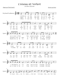 Le 2ème album des kids united tout le bonheur du monde sera disponible le 19 août prochain en partenariat avec l'unicef. L Oiseau Et L Enfant Marie Myriam Sheet Music For Synthesizer Solo Musescore Com