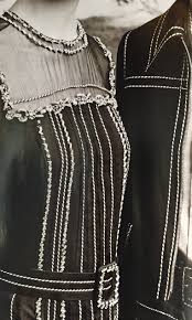 Black With White Stitching Prada Black Lookbook Prada
