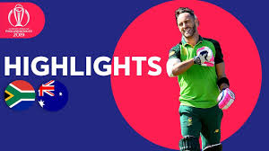 India vs south africa 2nd t20i: Sa End Difficult Cwc In Style South Africa Vs Australia Highlights Icc Cricket World Cup 2019 Youtube