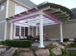 Custom Pergola With Led Lights Pergola Pergola Patio Curved Pergola
