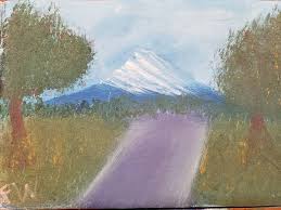 Mountain Fuji Painting By Flora Wong Saatchi Art