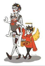 Halloweenstuck Vantas Family Trick Or Treat Karkat You Re Adorabubble O B Homestuck Homestuck Comic Homestuck Family