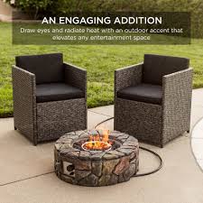Check spelling or type a new query. Best Choice Products 30 000 Btu Gas Fire Pit For Backyard Garden Home Outdoor Patio W Natural Stone Handle Cover Walmart Com Walmart Com