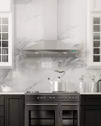 With our large selection of wall canopies, wall chimneys, wood hoods and ductless wall mount range hoods, you're sure to find the wall mount hood that fits your particular kitchen space. Veneto 36 Wall Mounted Range Hood Arietta Range Hoods
