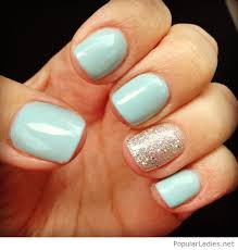 Light Blue Nail Polish Design Idea