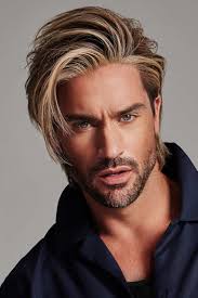 Spray it on damp hair, and there's no need to rinse it out later, so it's useful if you're in a rush. Daring Mens Wig By Him Hairuwear Lace Front Monofilament Part Wig Trending Hairstyles For Men Mens Wigs Blonde Guys