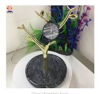 Display Black Marble Base Metal Jewelry Stand from China - StoneContact.com