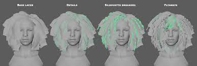 Artstation Curls Real Time Hedda Peterson Curls Zbrush Hair Curly Hair Styles