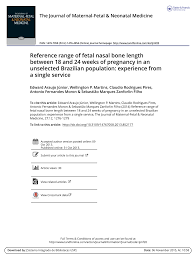 Pdf Reference Range Of Fetal Nasal Bone Length Between 18