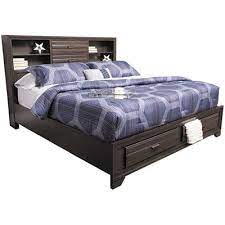 This set features two hidden storage drawers in. Antique Grey King Storage Bed C5236a G91b92gxj Afw Com