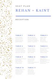 Design An Attractive And Unique Wedding Seating Chart Plan