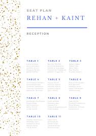 design an attractive and unique wedding seating chart plan