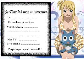 5 Cartes Invitation Anniversaire Fairy Tail 03 Manga Ebay Carte Invitation Anniversaire Invitation Anniversaire Carte Anniversaire