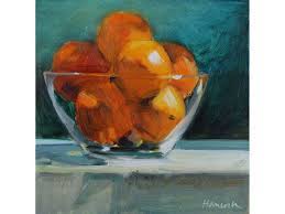 Oranges In A Glass Bowl Original Fine Art Ancient Egypt Art Art