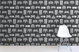 Grey Retro Game Wall Mural Papel De Parede Retro Papeis De Parede Retro