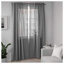 hannalena deels verduisterende gordijnen 1pr grijs 145x300 cm ikea living room decor curtains curtains light green curtains