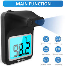 Top 5 best indoor outdoor thermometer: Buy 2021 Wall Thermometer Indoor Infrared Forehead Wall Mounted Thermometer With Bluetooth Non Contact Instant Reading Digital Temperature Detector For Adults And Kids Batteries Included Online In Vietnam B091kly6wh