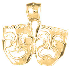 Maybe you would like to learn more about one of these? 10k 14k Or 18k Gold Drama Mask Laugh Now Cry Later Pendant Az6094dz
