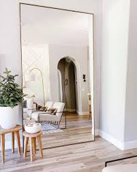 Linnea Floor Mirror In Brass Arhaus Big Mirror In Bedroom Home Living Room Mirrors
