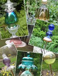 More Old Glass Garden Art Glass Garden Art Garden Art Crafts Garden Art