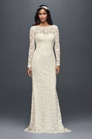 Explore all of our wedding gowns & lace wedding dress collections, a range of fabrics and silhouettes that evoke uniqueness and romance. Long Sleeve Lace Sheath Wedding Dress David S Bridal