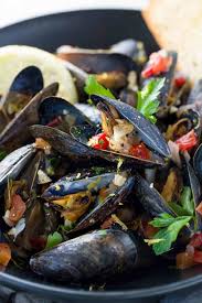 To toast bread, i slice and rub with clove of garlic. Steamed Mussels With White Wine And Garlic Jessica Gavin