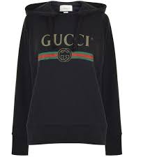 Gucci Embroidered Hooded Sweatshirt 1 720 Liked On Polyvore Featuring Tops Hoodies Black Embroidered Top Sweatshirts Vintage Hoodies Gucci Sweatshirt