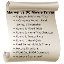 20 tie breaker questions for your home pub quiz · how long was the titanic? Marvel Vs Dc Movie Themed Trivia Cappitoff Ent
