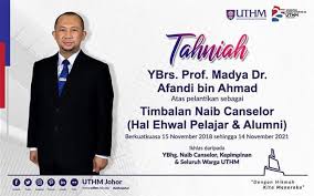 Discover naib canselor meaning and improve your english skills! Afandi Alumni Uthm Pertama Dilantik Timbalan Naib Canselor Hepa Berita Uthm