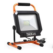Tacklife 5000lm 50w Led Work Light 100leds 400w Equivalent The Best Heat Dissipation Ip65 Waterproof Flood Lights Led Work Light Flood Lights Work Lights