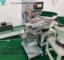 6 Color Pad Printing Machine Pad Printer With Conveyor Vibrating Feeder