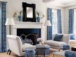 Pairing navy and white in a living room provides a nice neutral contrast, with a subtle nautical vibe. 360 Black White And Blue All Over Ideas Interior Design Interior Home