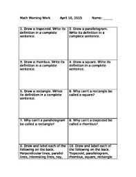 Entdecke rezepte, einrichtungsideen, stilinterpretationen und andere ideen zum ausprobieren. Polygons And Quadrilaterals Worksheet Teachers Pay Teachers