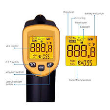 Great savings & free delivery / collection on many items. Non Contact Digital Infrared Thermometer Laser Thermometer Gun 58 932 50 500 Adjustable Emissivity Temperature Probe For Cooking Air Refrigerator Freezer Refrigerator Pricepulse