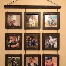 Collage Of 9 8x8 Frames Rustic Wall Collage 8x8 Family Etsy In 2020 Rustic Picture Frames Picture On Wood Wood Picture Frames