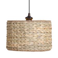 Converts your recessed can light into a pendant light. Instant Pendant Conversion Kit Brushed Bronze Grass Weave Shade