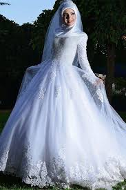 Check spelling or type a new query. White Lace Muslim Wedding Dresses With Long Sleeves Gaun Pengantin Putih Pengantin Berhijab Pengantin