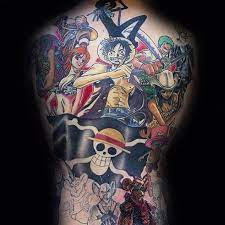 Full Back Guys Tattoo Ideas One Piece Themed Anime Designs One Piece Tattoo Design Pieces Tattoo One Piece Tattoos