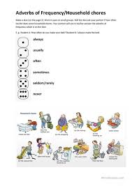 Adverbs Of Frequency Household Chores Adverb Activities Household Chores Adverbs Lesson