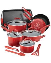 Rachael Ray 14 Pc Nonstick Cookware Set Created For Macy S Reviews Cookware Sets Macy S Cookware Set Rachel Ray Cookware Pots And Pans Sets