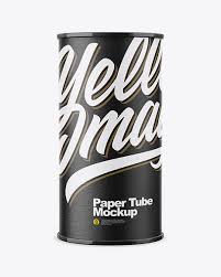 Download Matte Paper Tube Mockup In Tube Mockups On Yellow Images Object Mockups PSD Mockup Templates