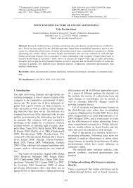 Pdf Effectiveness Factors Of Online Advertising