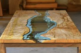 Reclaimed Wood Tables With Embedded Rivers By Greg Klassen Cube Breaker Wood Table Design Reclaimed Wood Table Resin Table