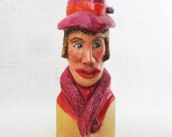 Vintage 1977 Ceramic Hand Painted Hobbyist Female Bust (style of Al Oakley) 