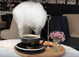 Coffee Served With A Cotton Candy Cloud That Rains Sugar Into Your Drink Geekologie Https Cstu Io Coffee Presentation Cotton Candy Clouds Coffee Smoothies